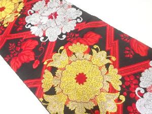 アンティーク　花模様織出し袋帯（着用可）